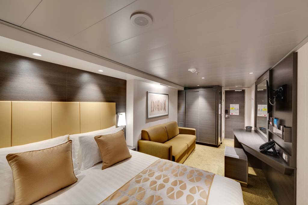 Cabine com varanda do MSC Bellissima Cabine com varanda do MSC Bellissima