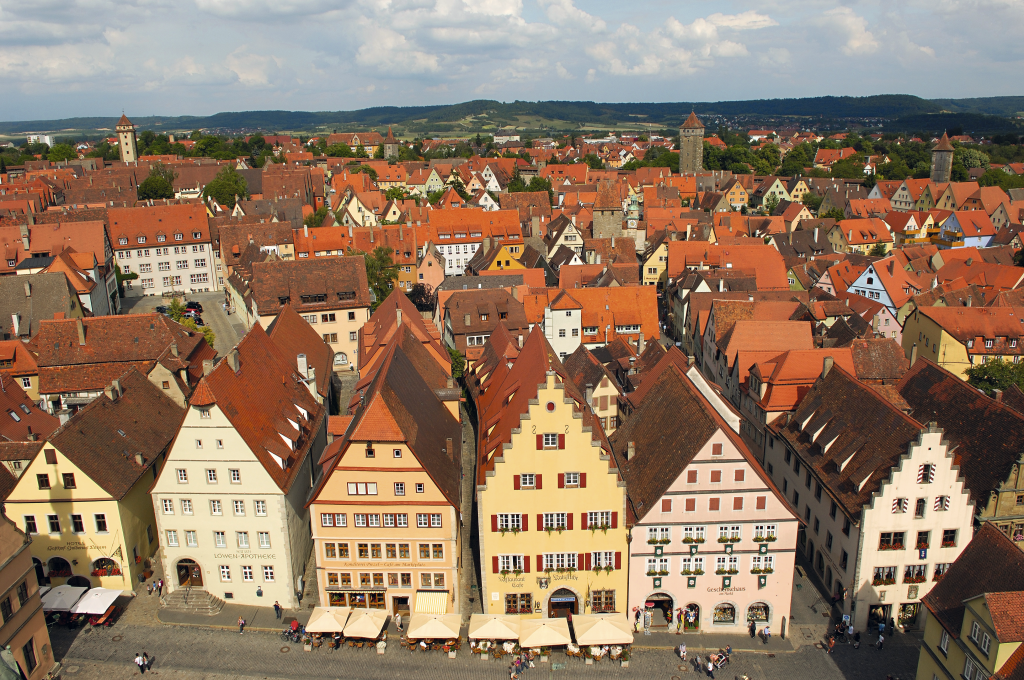 Vista de Rothenburg ob der Tauber, Alemanha Vista de Rothenburg ob der Tauber, Alemanha