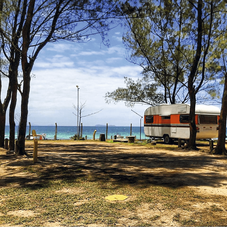 Camping Lagoamar, em Garopaba, Santa Catarina, Brasil