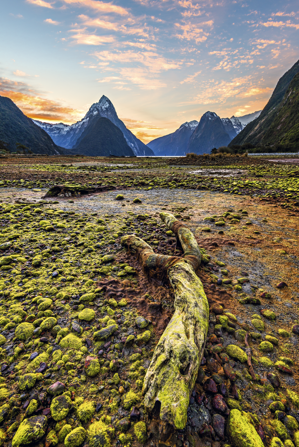 Fiorde em Milford Sound, Nova Zelândia