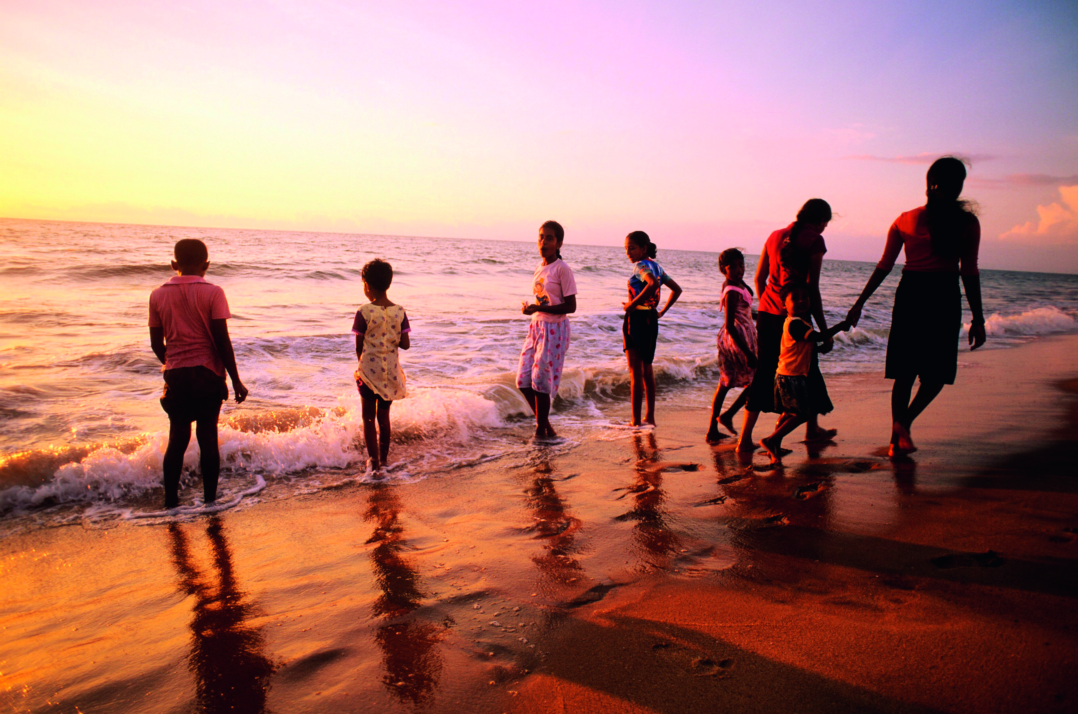 Praia em Negombo, West, Sri Lanka