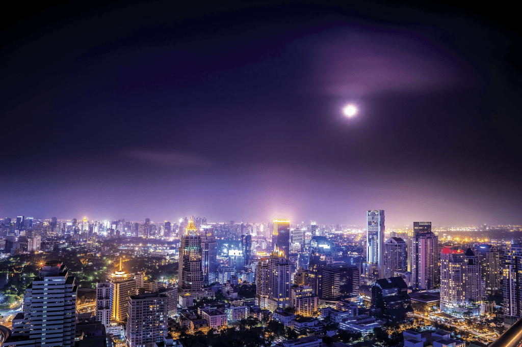 Johanesburgo de noite, África do Sul