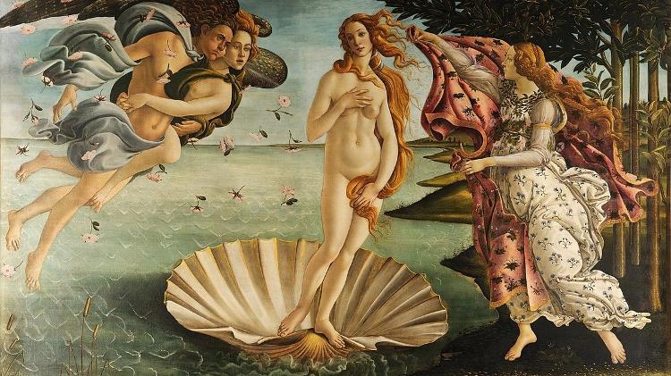 “O nascimento de Vênus”, de Sandro Botticelli “O nascimento de Vênus”, de Sandro Botticelli