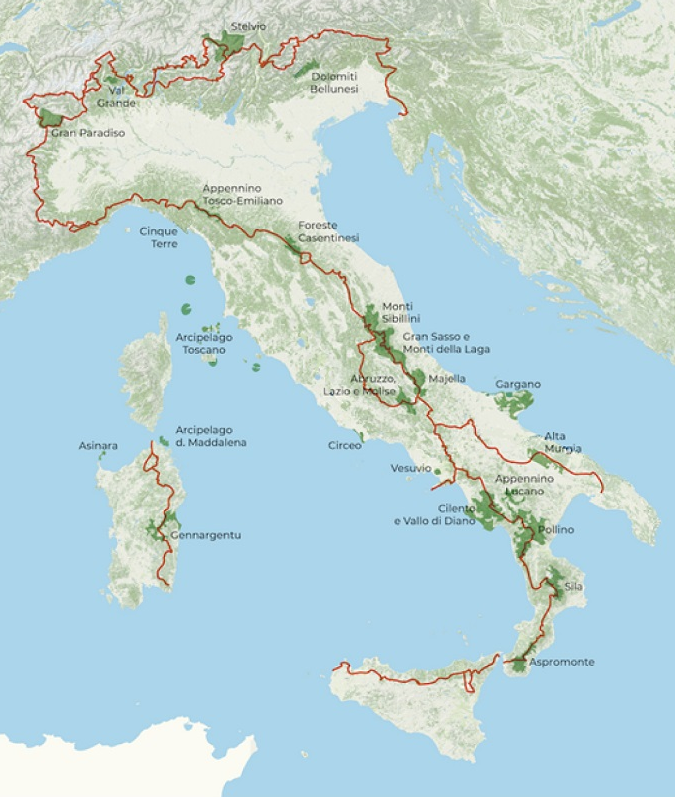 Sentiero dei Parchi, Itália Sentiero dei Parchi, Itália