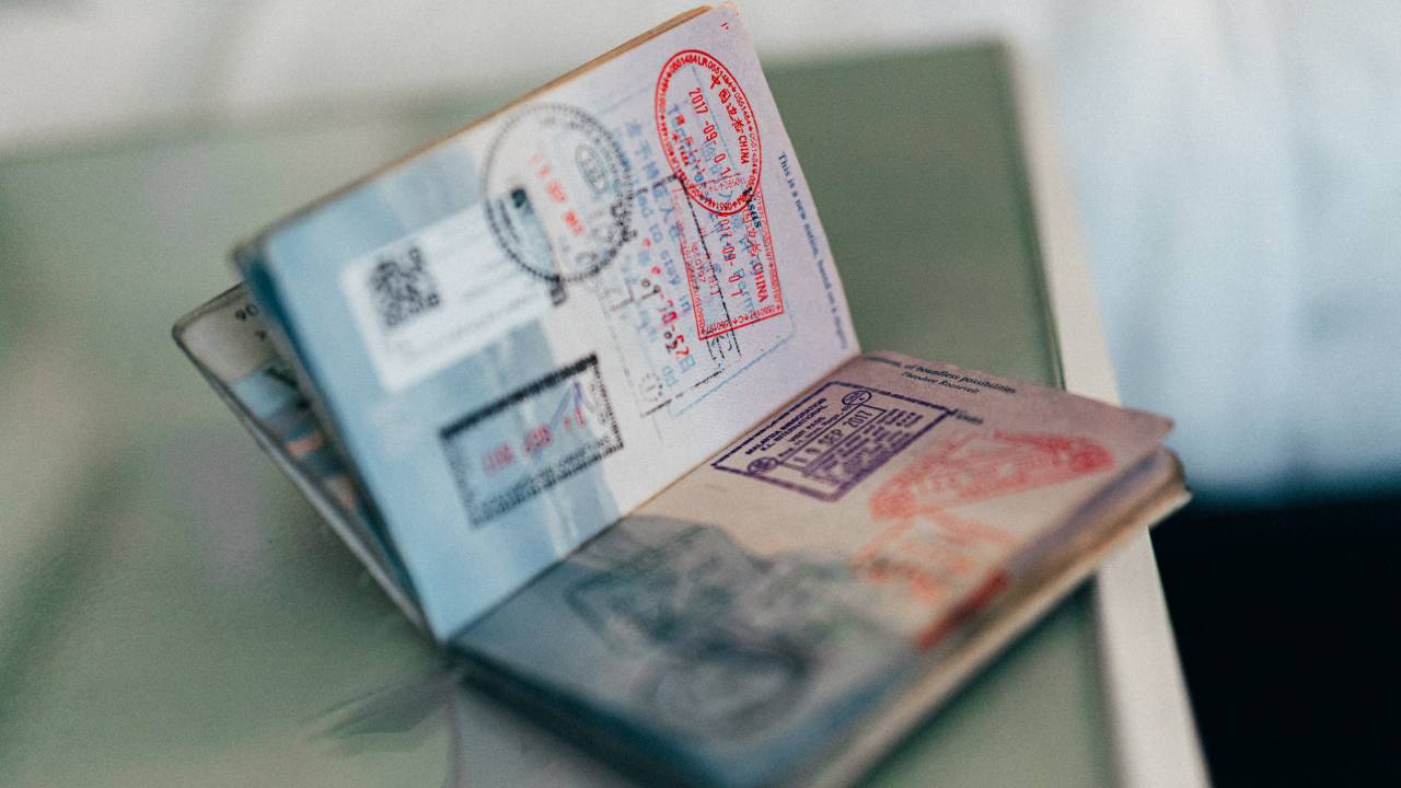 Passaporte aberto