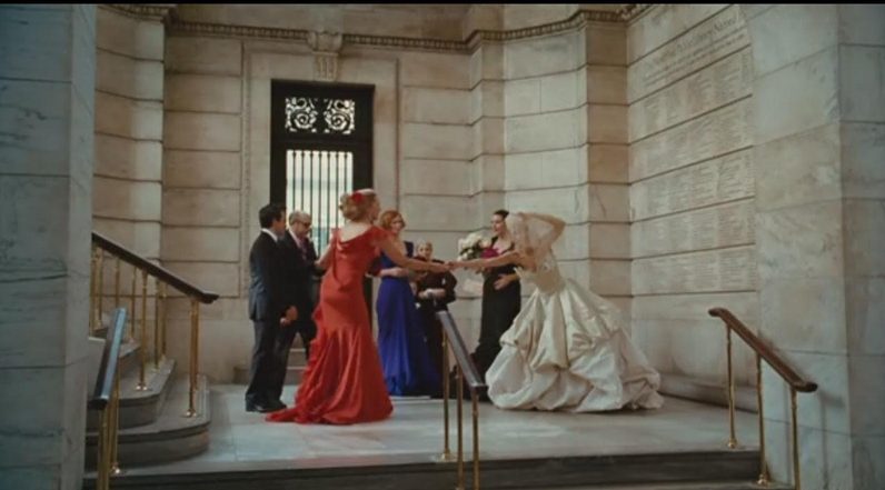 Drama na escadaria da New York Public Library.