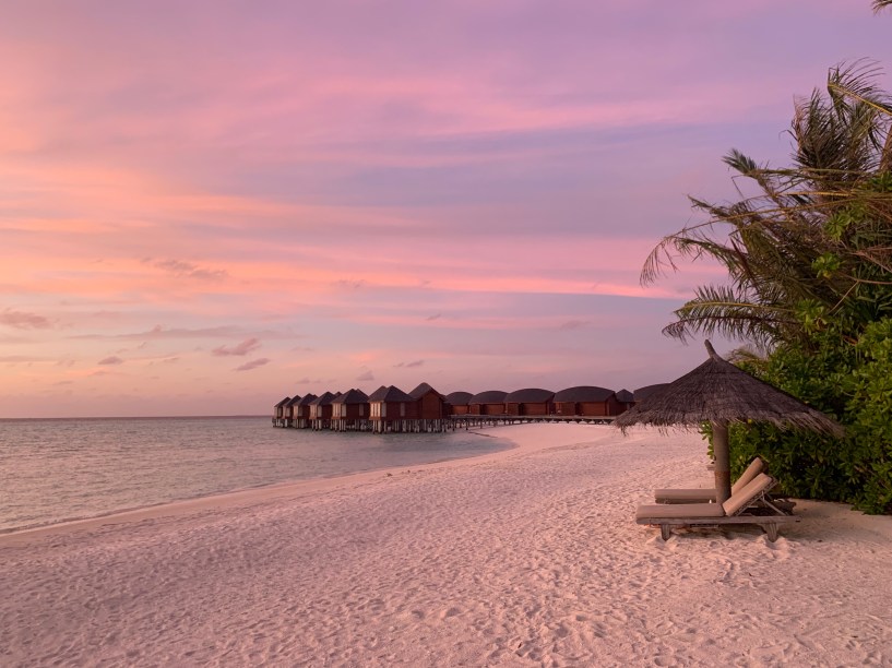 La vie en rose no fim de tarde do Anantara Dhigu