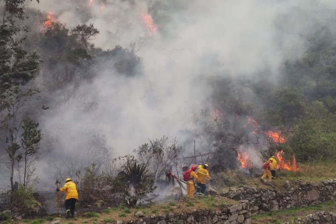 Incêndio em Machu Picchu, Cusco, Peru