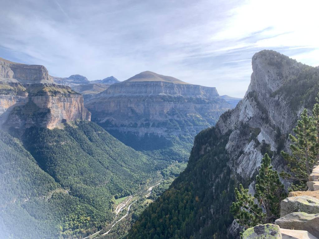 O visual do parque nacional de Ordesa.