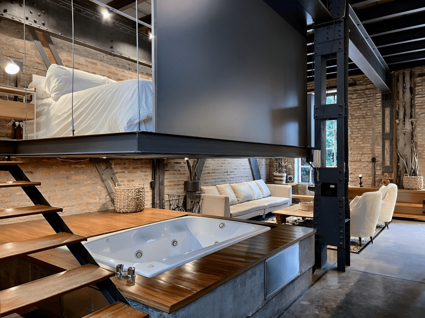 Loft para dois com jacuzzi e design industrial, Palermo, Buenos Aires, Argentina