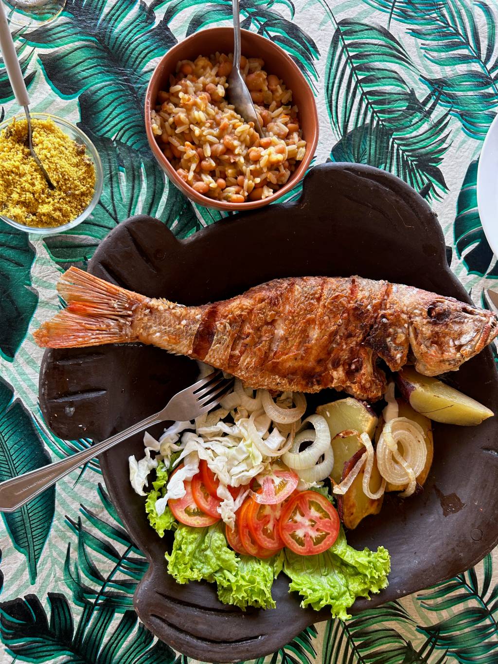 Ponta_Do_Mel_Dri – 6 Peixinho fresco no restaurante da Pousada Beiral.