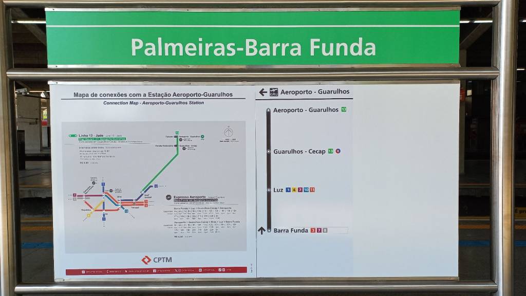 Barra Funda, Aeroporto de Guarulhos, São Paulo, Brasil