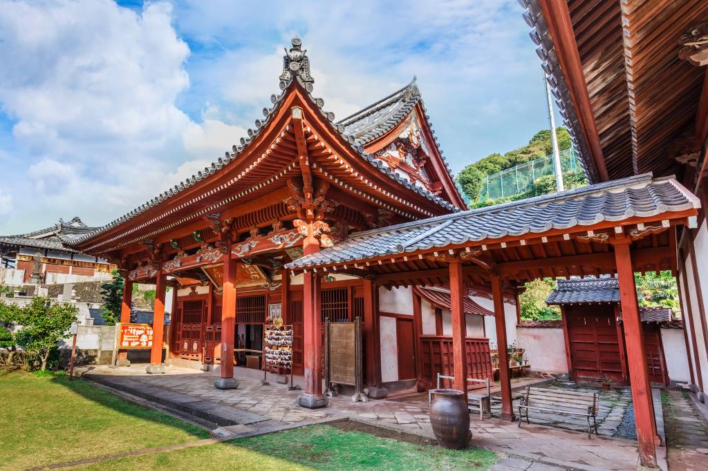 Templo Kofukuji, Nagasaki, Japão Templo Kofukuji, Nagasaki, Japão